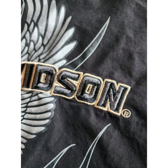 Harley Davidson Shirt Embroidered Long Sleeves Mens XLT Vintage Button Down - Picture 8 of 11